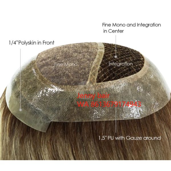 European hair topper beautiful color women topper for hair loss