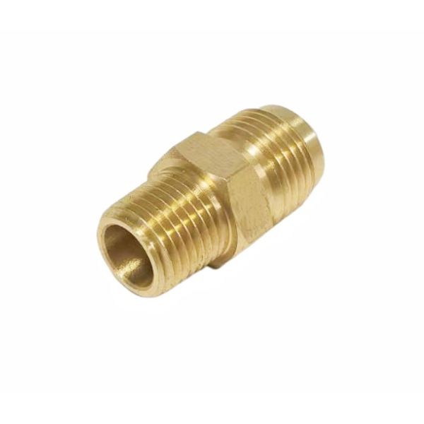1/2Inch Flare X 1/2Inch NPT Brass Pipe Fitting Brass Hex Reducer CNC Technics