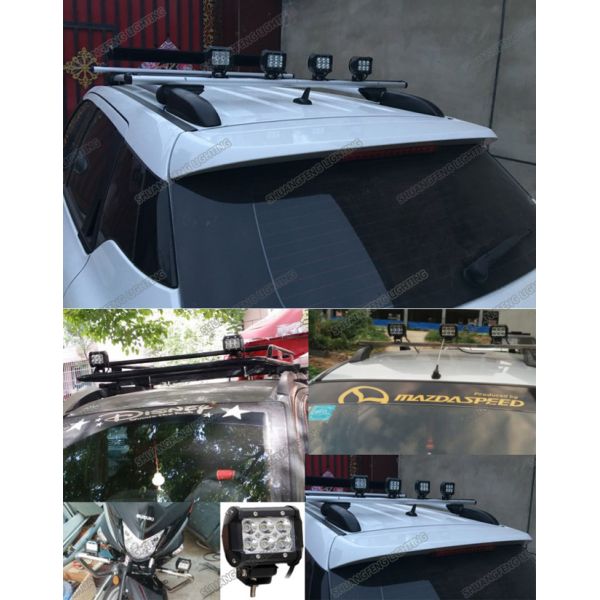 36w High Intensity Cree Double Row LED Light Bar Lens With Stainless Steel Bracket