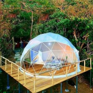 China Camping 4 Season Geodesic Tent Dome House Inflatable Transparent on sale