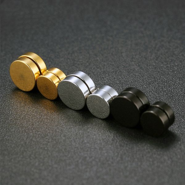 Newest Fashion Jewelry Men Stainless Steel Magnetic No Hole Earring