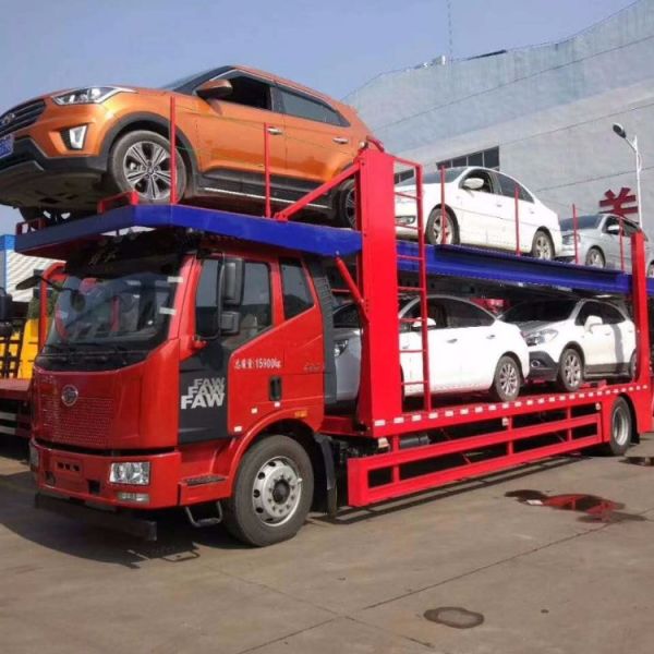 FAW CA1560 4x2 Double Layers Flatbed Truck For Transporting Cars Manual Transmission Type