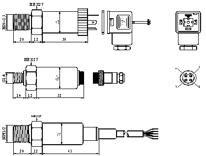 CE Approved OEM Pressure Sensor PT201 With Perfect Long Term Stability