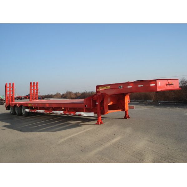 80ton low-bed trailer price China semi trailer factory low loader semi trailer truck