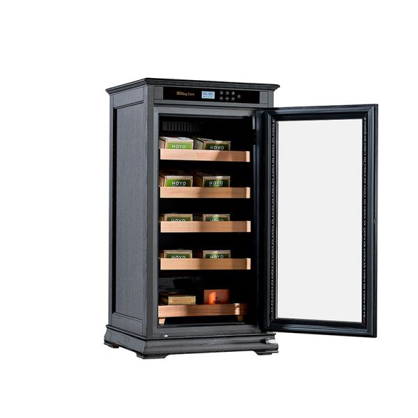 Wood Frame LED Light Single Glass Door Electric Cigar Cooler Humidor Cabinets Wood Frame LED Light Single Glass Door Electric Cigar Humidor Cabinet Cooler