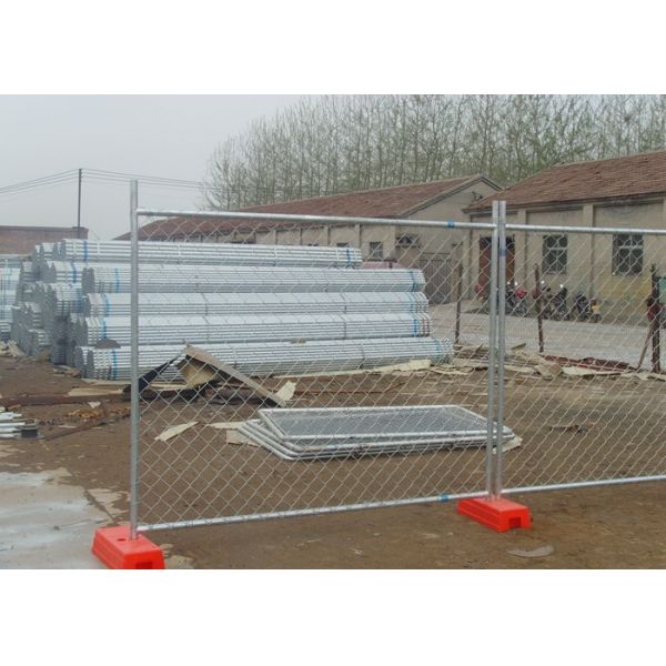 Temp Building Chain Link Temporary Fencing , Freestanding Chain Link Fence Panels