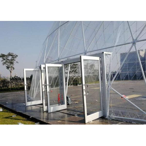 18M Waterproof Anti - UV Geodesic Dome Tent With Steel Pipes For Event Party