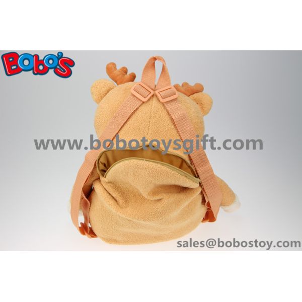 19.6"Brown Deer Shape Children's Plush Cartoon Backpack Backpack Kindergarten Pupils Bags