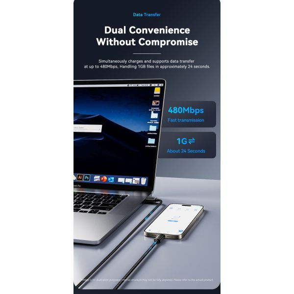 Essager USB A To C Cable USB C Charging Cord 60W 1m 2m 3m