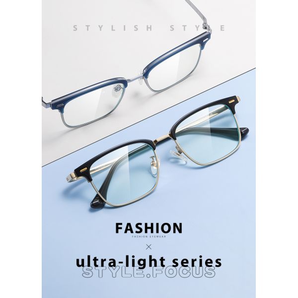 OEM Titanium Frame Combination Glasses Unisex Anti Blue Light For Reading