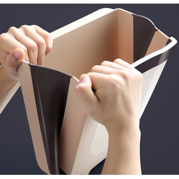 Customized Collapsible Hanging Trash Can White Folding Kitchen Trash Can