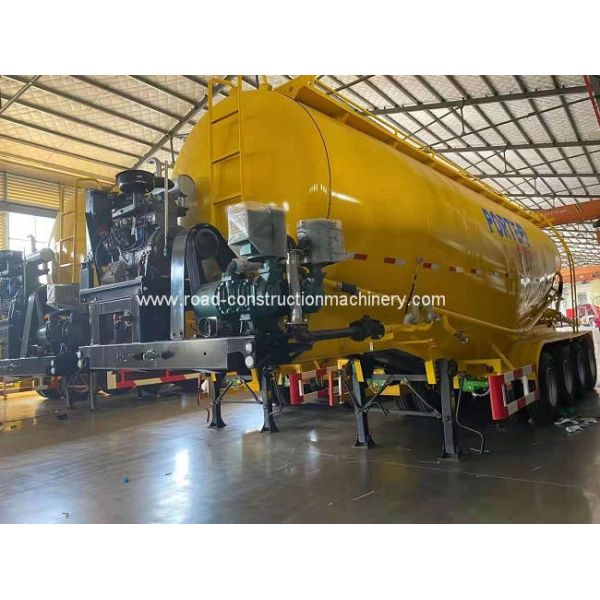 4 Axle Dry Silo Bulker Cement Tanker 45cbm Truck Semi Trailer For Cargo