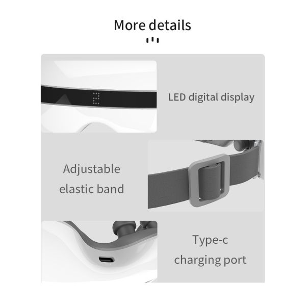 Rechargeable Smart Eye Massager Electric Eye Acupoint Tapping With Music 750mAh