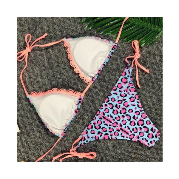 Sexy Leopard 2018 Micro Bikini Set Push Up Thong Biquini High Cut Women