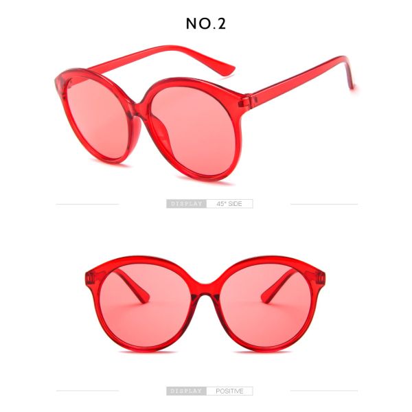 Big Frame Retro Jelly Color Round Frame Sunglasses Fashion Trend Glasses