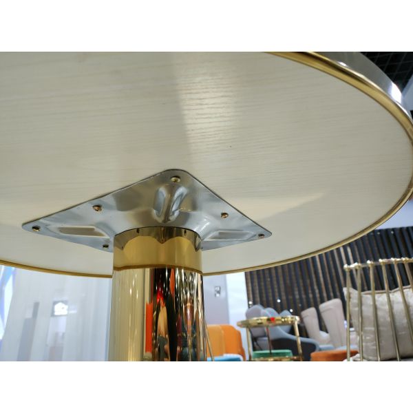 Improved Paint Layer 65cm 60cm Gold Plated Coffee Table