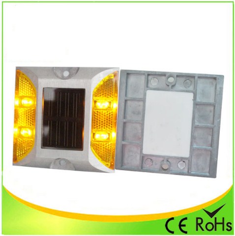 Aluminum double side 4 led road marker with high quality led solar cat eyes road stud