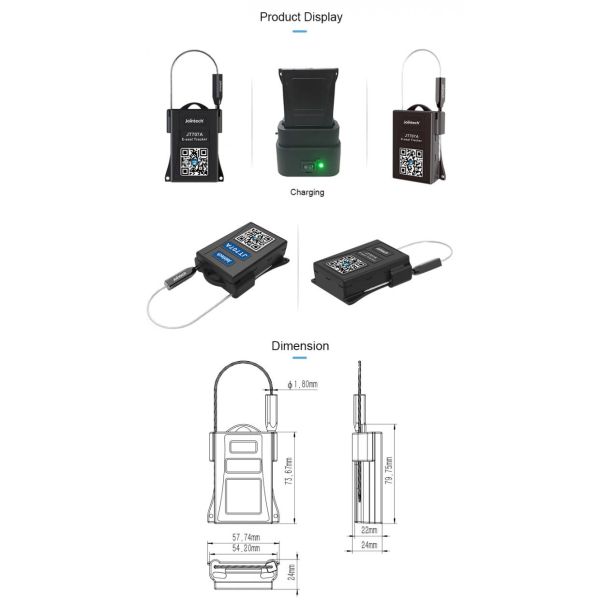 Jointech JT707A Portable Shockproof GPS Container Security Smart Seal CE Certification Approved