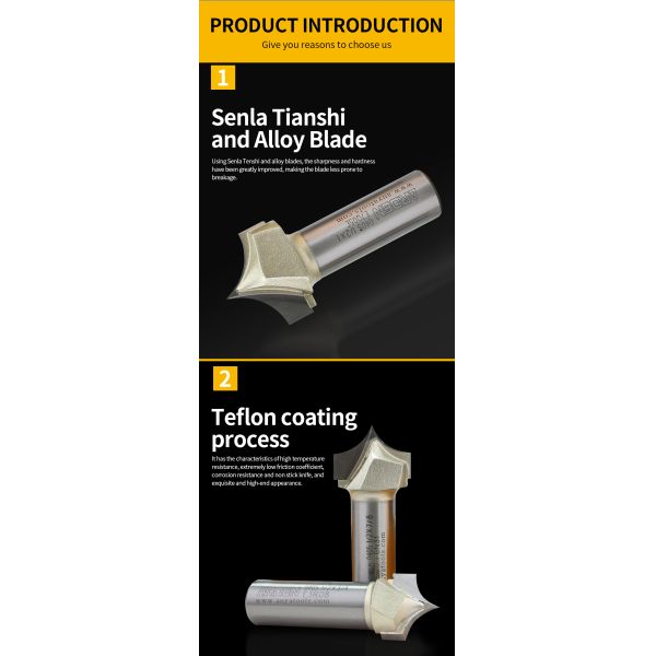 Arden 12.7mm Shank Pointed Engraving Knife Carbide Shaper Cutters Engraving Tools Woodensharp Mouth Tools for MDF Particle Wood