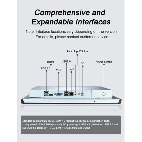 27 inch Factory Customizable Embedded Industrial panel PC Fanless Computer Waterproof Touch Industrial All in One Pc