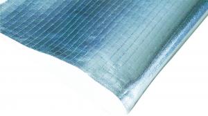 Quality ALFW600 Aluminized Fiberglass Cloth , Aluminum Foil Fiberglass Fabric Thickness 0.6mm wholesale
