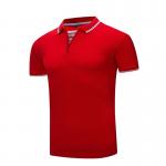 Popular 100 Polyester Custom Work Polo Shirts Easy Cleaning With Knitted Collar