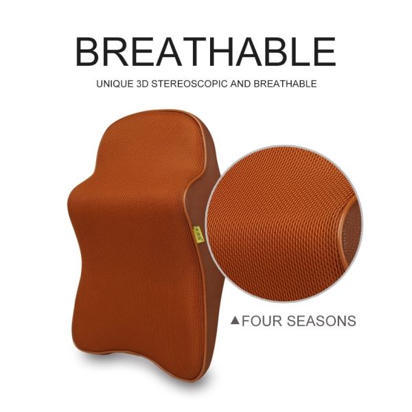 Memory Foam Car Neck Pillow - Neck Support Headrest Pillow - Lumbar Support for Car Two-in-One Back Seat Cushion