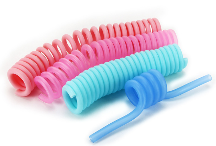 Threaded Flexible Silicone Tubing Spiral Odorless For Oxygen Absorbing Machine