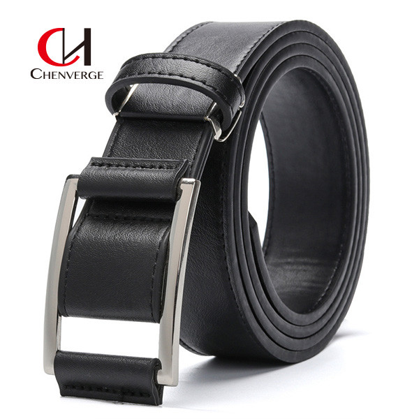 130cm Length Men's Leather Belt Non Perforated Export Business Belt PU