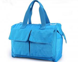 China Blue Recycle Pretty designer Baby Diaper Bags , Baby Nappy Changing Bag on sale