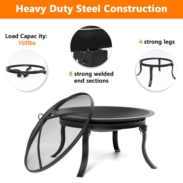 Stocked Portable Smokeless Fire Pit for Outdoor Camping Holiday Selection Support