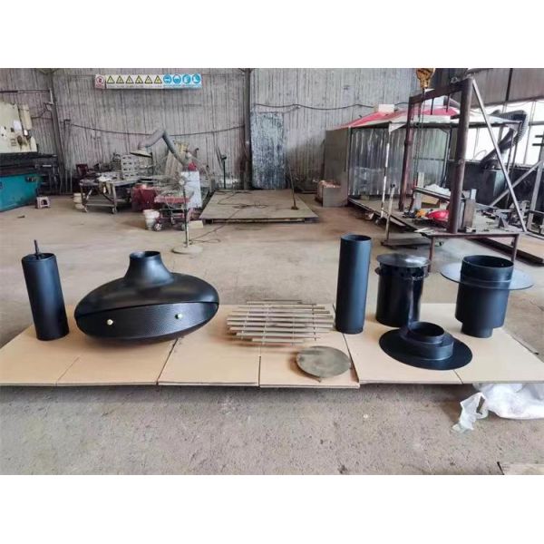 700mm Wood Burning Carbon Steel Hanging Suspended Ceiling Fireplace