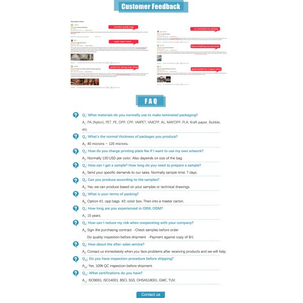 Kitchen Organizer Reusable Food Packaging Vacuum Sealer bags