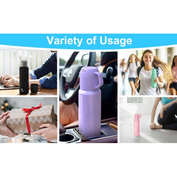 Vacuum Insulated Water Bottle Thermo With Cup 648ml / 22oz Stainless Steel Thermal Water Bottles Water Thermo Flask Thermo For Hot And Cold Drinks