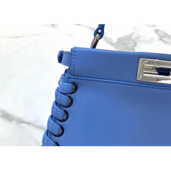 Peeakboo Classic Womens Luxury Handbag Leather Lace Woven Edge Handbag High Capicity Pure Colors Cross-Body Bag