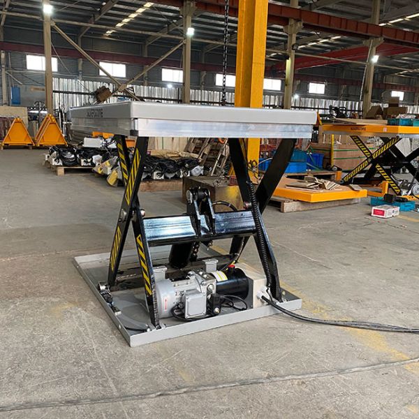 Electric 2 Tons Hydraulic Scissor Lift Tables Max Height 39.37in Hydraulic Single Scissor Lift Table