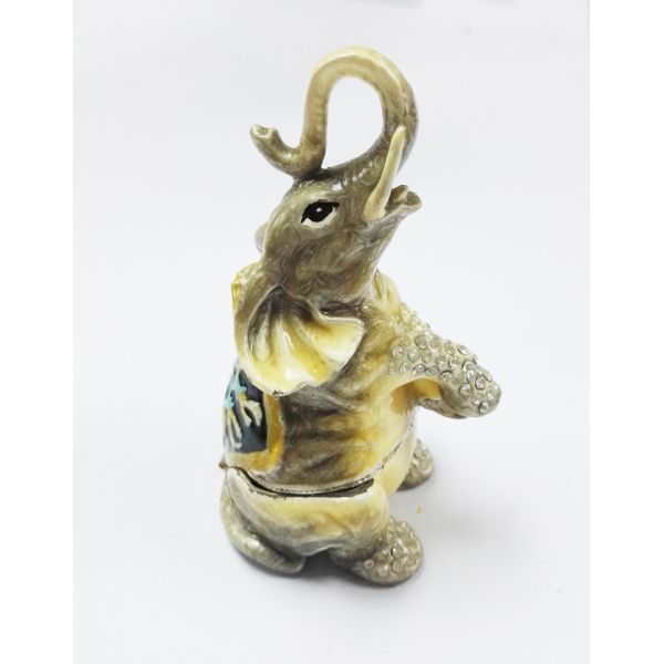 Elephant trinket jewelry box, petwer metal jewelry box elephant decoration gifts box