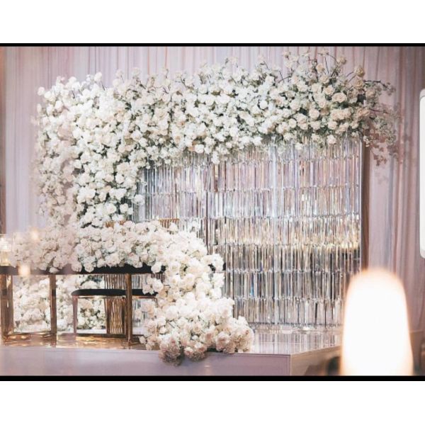 Saixin Customize Romantic Drapes Curtain Wedding Stage Backdrop for wedding garland decoration