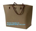 Fancy Customized Brown Kraft Paper Shopping Bag With Logo,Customized White and