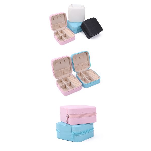 Han Hong Custom Logo Travel Jewelry Packaging Box for Earrings Necklace Ring Storage