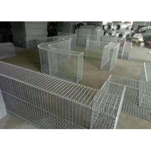 3mm Heavy Duty Galfan Cage Welded Mesh Gabions For Rock Retaining Wall