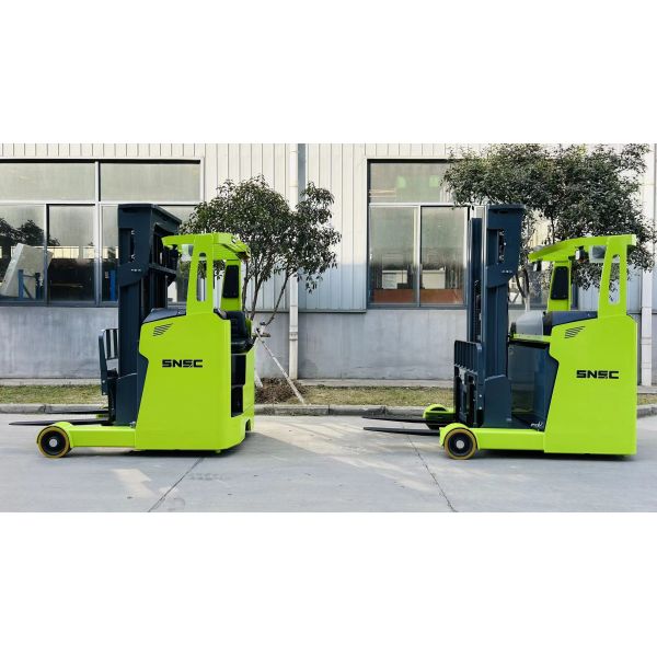 High Lifting Height 12m 2 Ton Reach Forklift with 122mm Fork Width AC Motor Powered