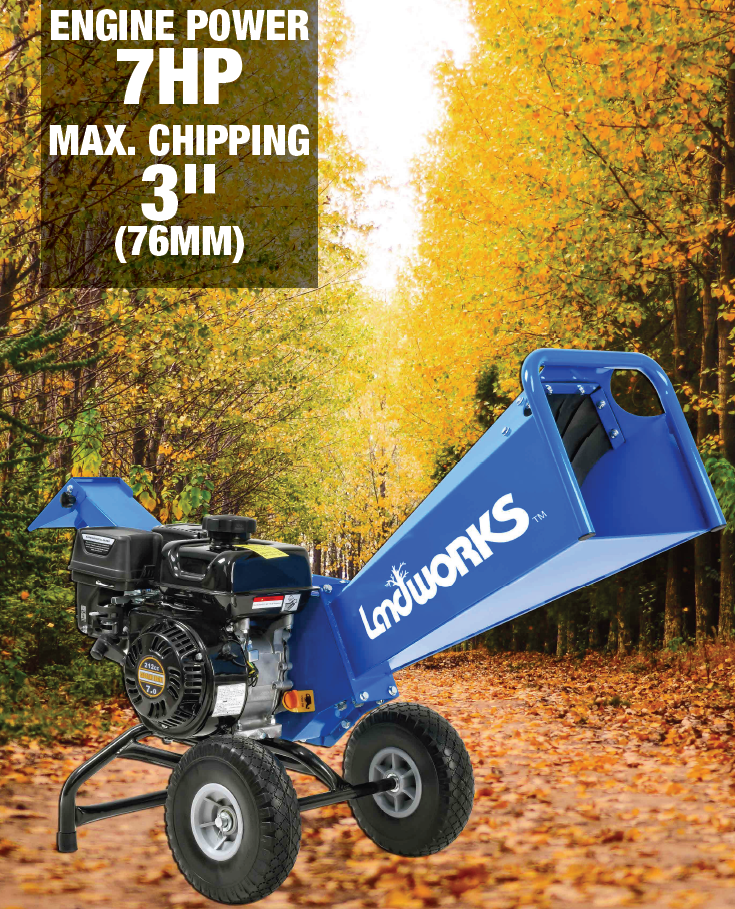 Rotor Type Compact Wood Chipper With Efficient Cutting System 3" Chipping