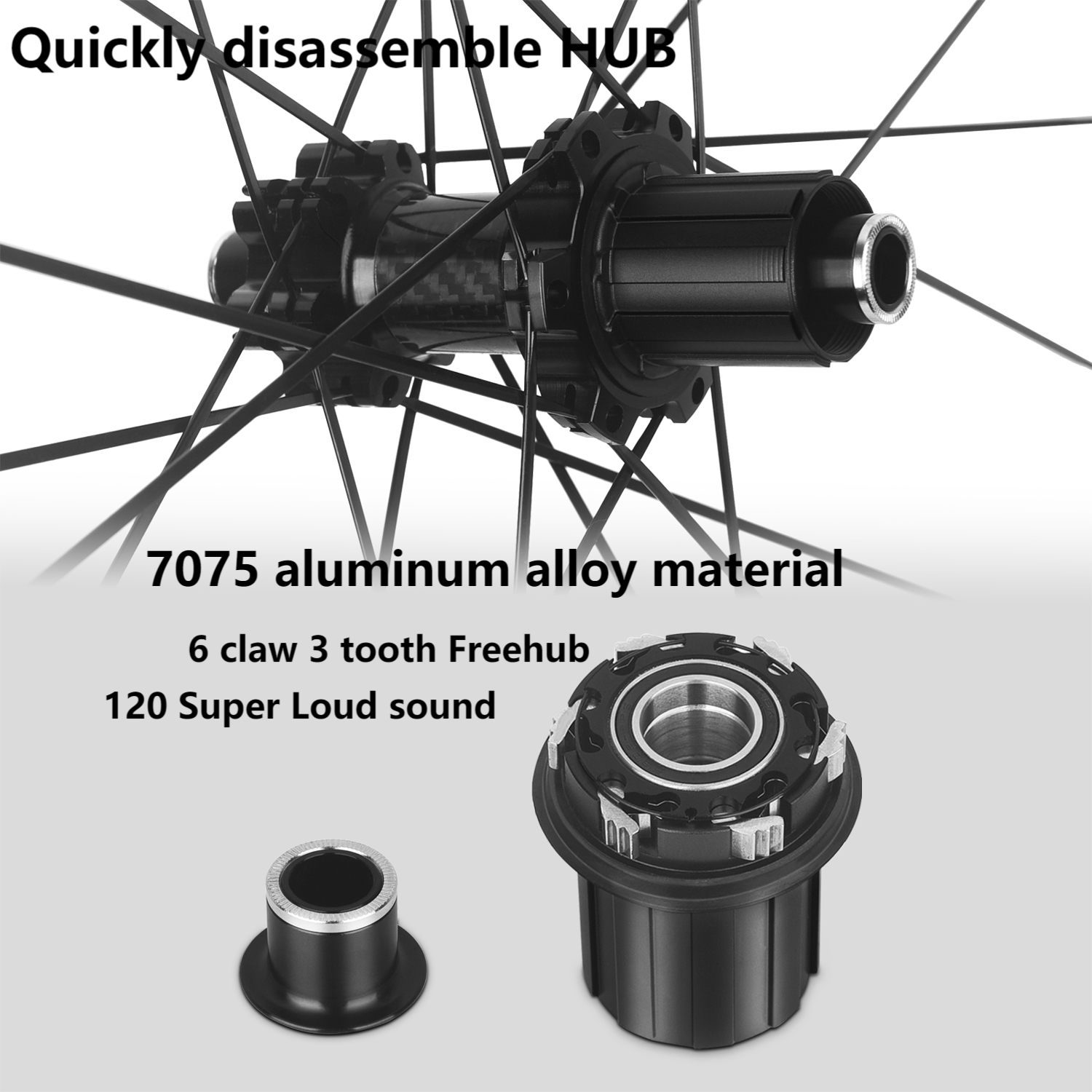 Customizable Road Bike Wheel Set 50mm Rim HUB120 V Brake Disc Brake