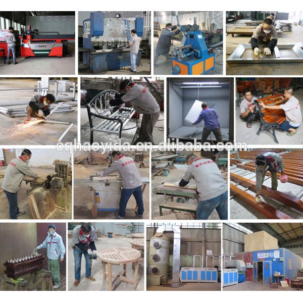 SGS Certificate Modern 1400mm Cast Iron And Wood Garden Bench