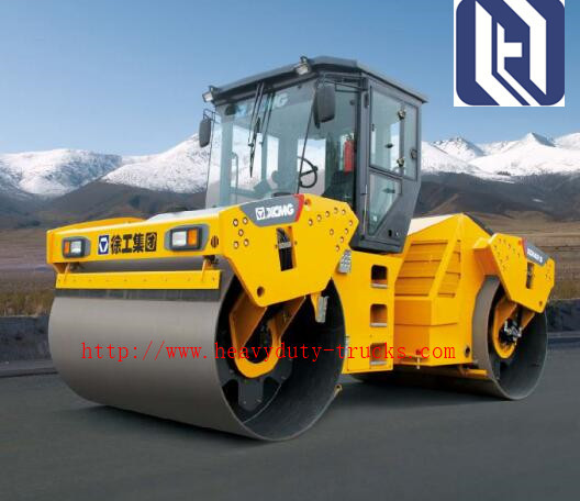 Single Drum Roller Road Maintenance Machinery XCMG Yellow Color