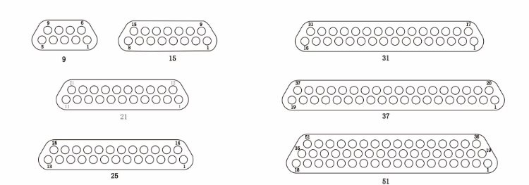 J30J Series Connector Miniaturized Rectangular Micro-D Connector With Wire Harness