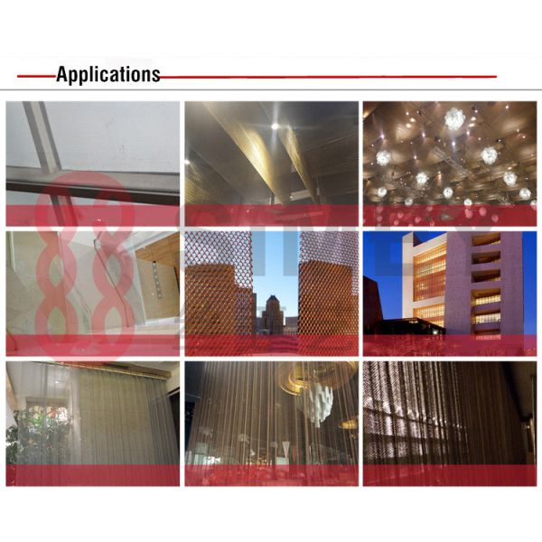 Chain Braided 1.2mm Stainless Steel Ring Mesh For Indoor Decoration