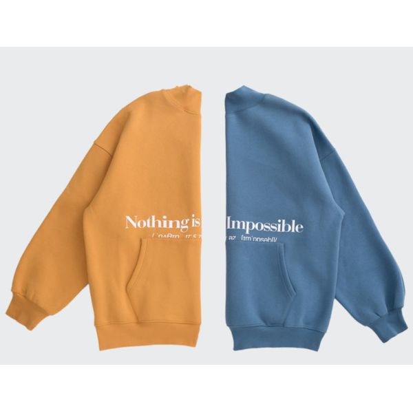 Streetwear Winter Fleece Oversized Long Sleeve Embroidery Women O Neck Sweatshirt