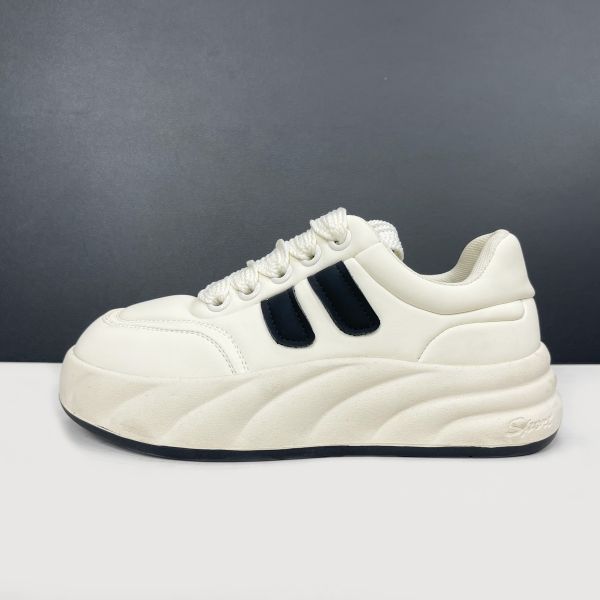 Low Cut Womens White Casual Sneakers Comfort Black Colorblock Letter